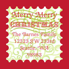 Personalized christmas return labels